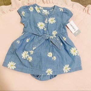 NWT Carter's daisy chambray dress